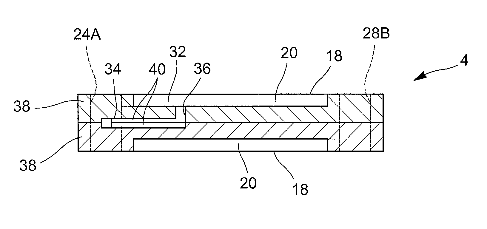 Separator plate with intermediate injection of gas, fuel cell, method of feeding a fuel cell