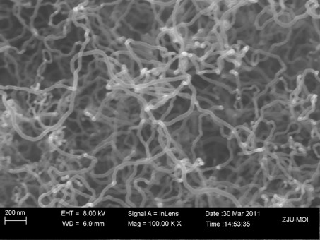 Preparation method for synthesizing carbon nanotubes in quantity and with low cost