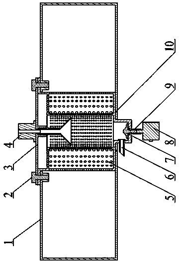 A fluid online debubbling device