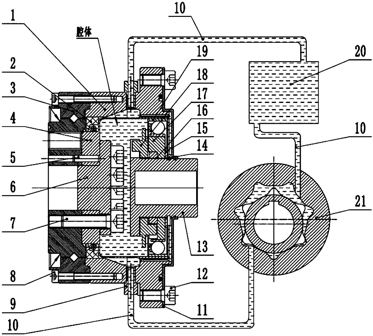 Forced oil lubrication harmonic reducer and method thereof