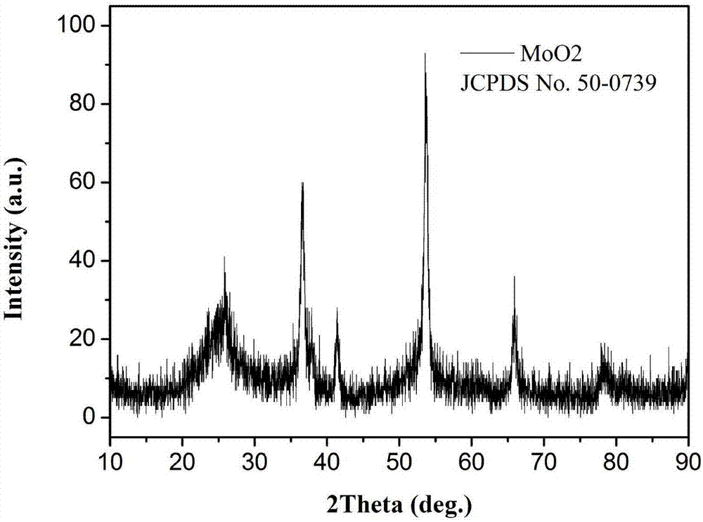 Preparation method of flower shape molybdenum dioxide nano powder