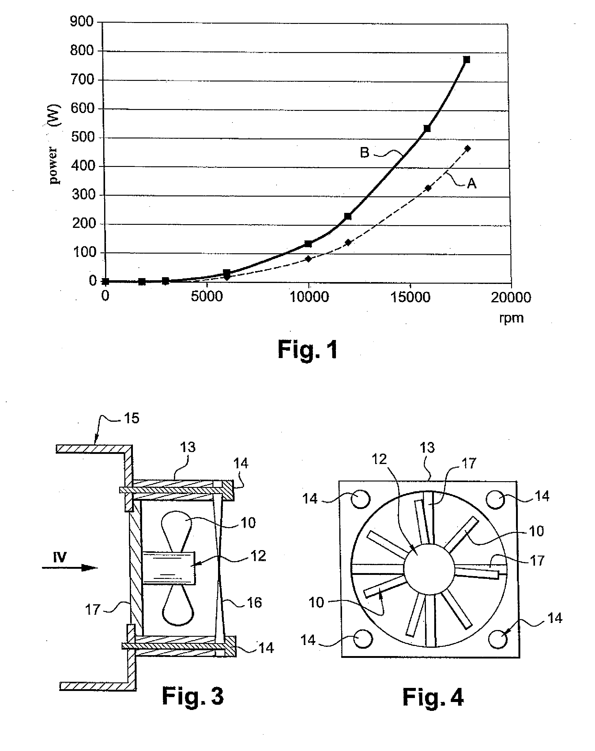 Ventilating system for electrical rotating electrical machines equipped with a forced-fluid flow cooling device and rotating electrical machine comprising same