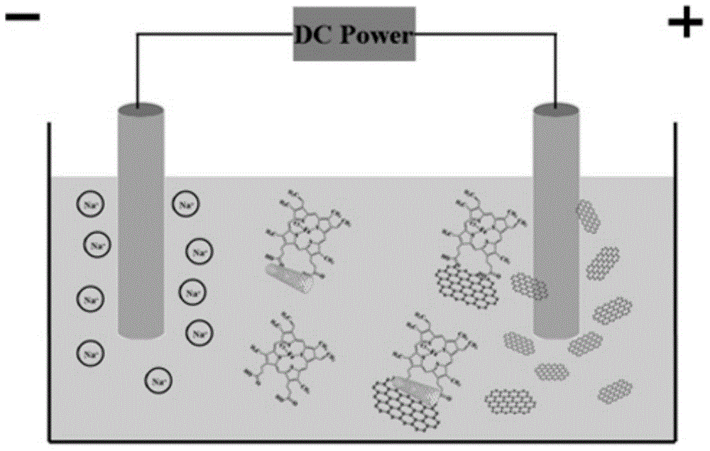 Graphene/single-walled carbon nanotube/hemin nanocomposite and preparation method and application thereof