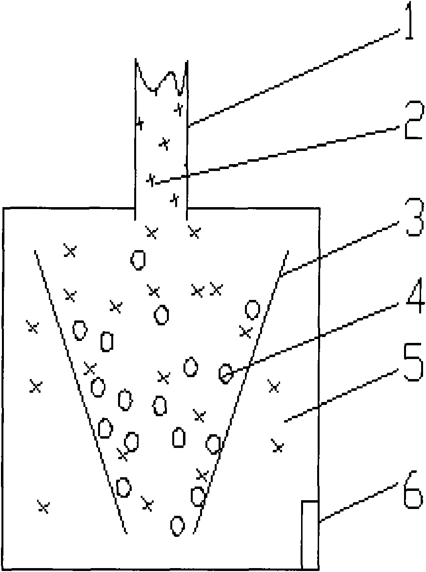 Settling chamber for reclaiming residual naphthalene in synthesizing process of high-efficiency water reducing agent