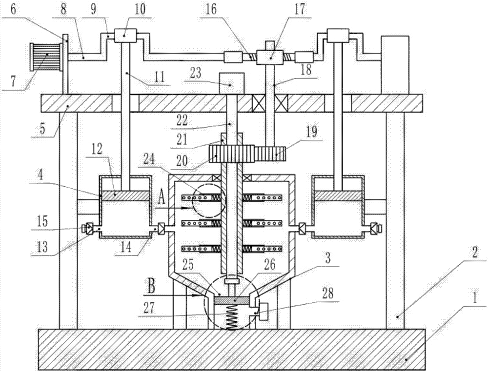 Industrial liquid chemical raw material efficient mixing device