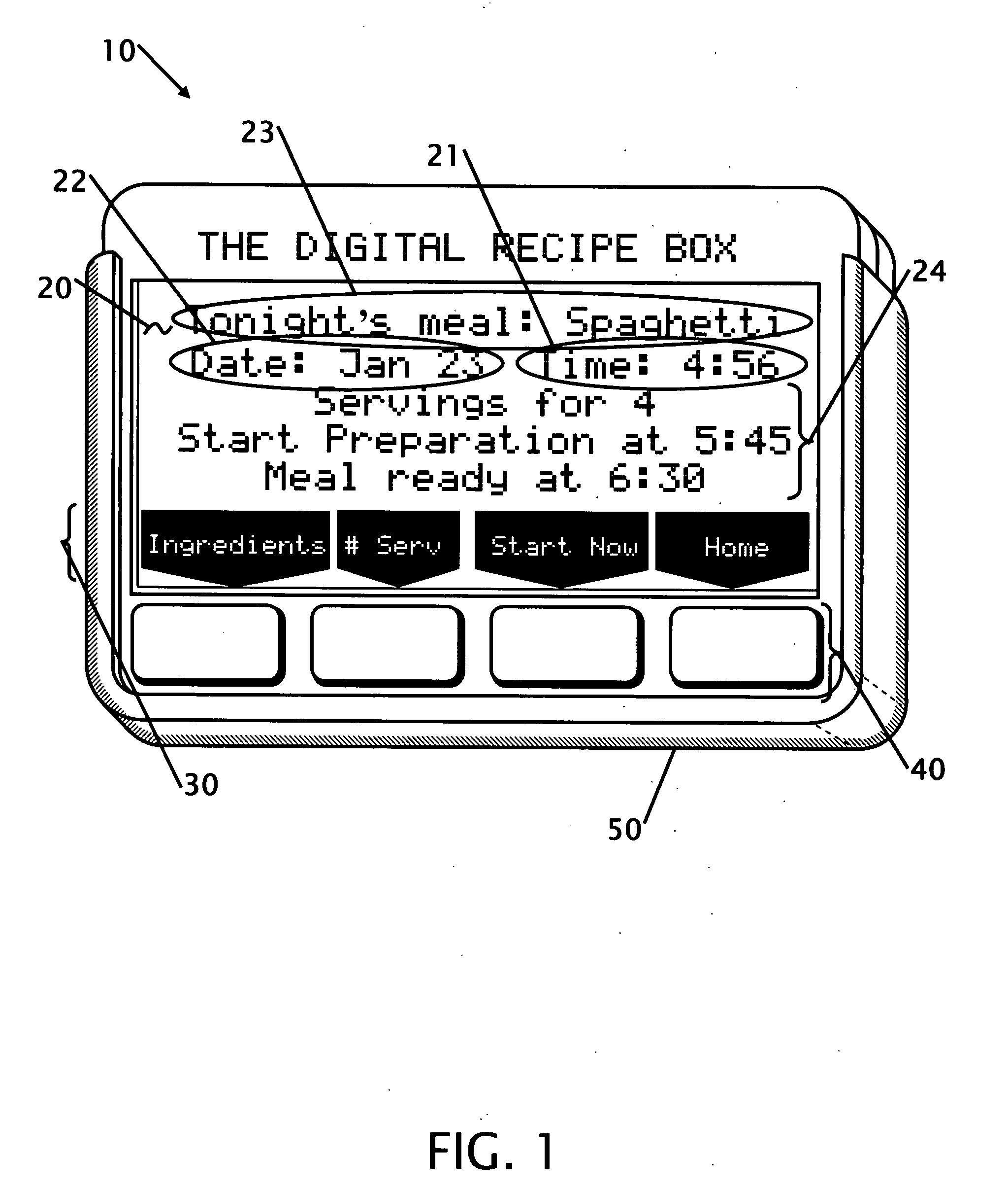 Digital recipe box