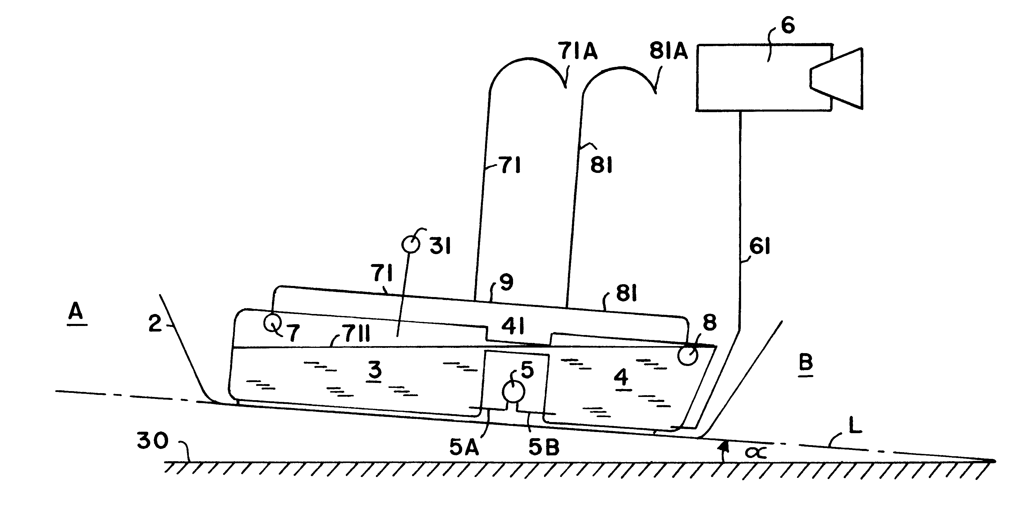 Ventilation valve with a breathing channel for a tank container of a helicopter