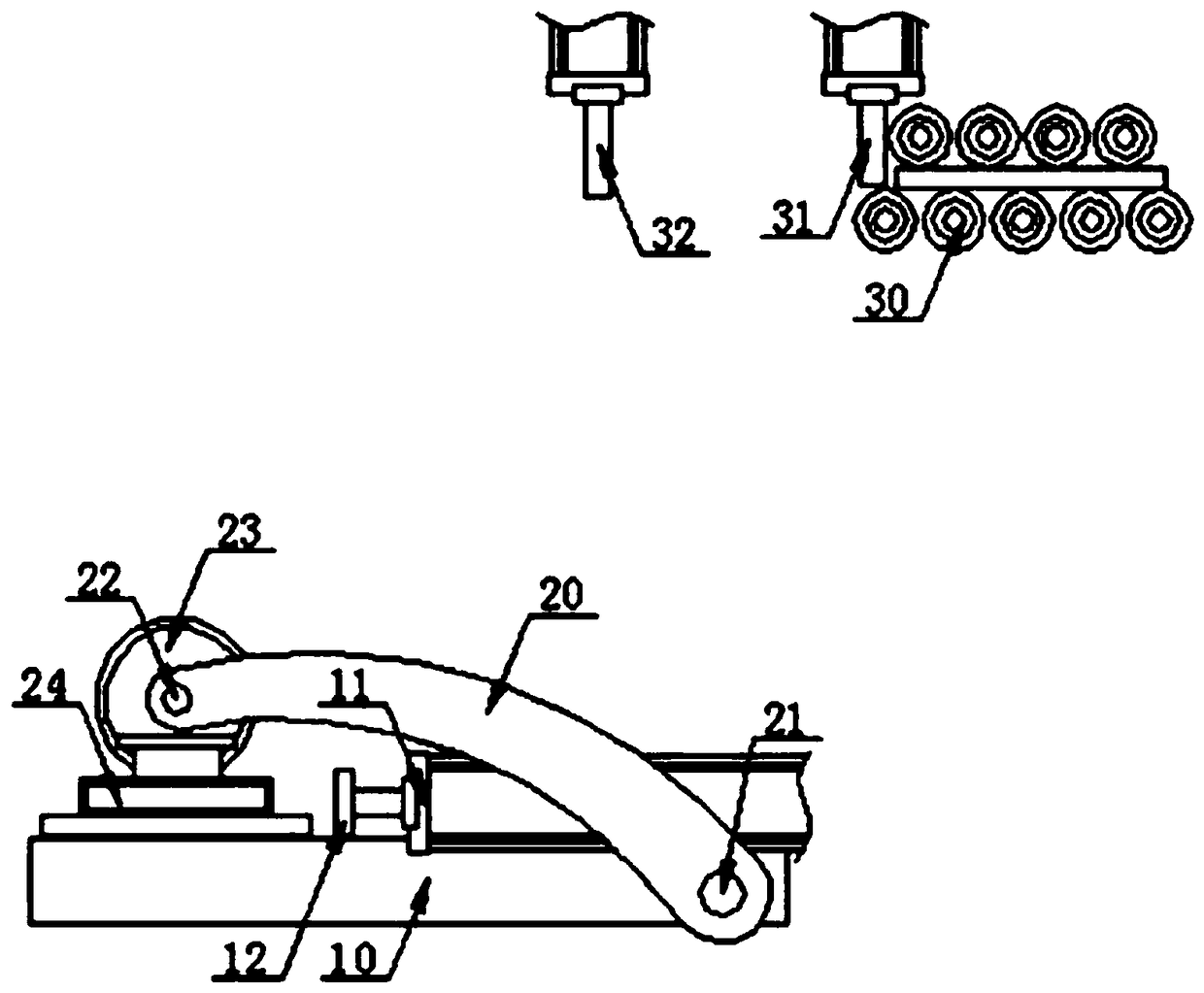 Automatic feeding and stamping system for automobile corbel assemblies and control circuit thereof