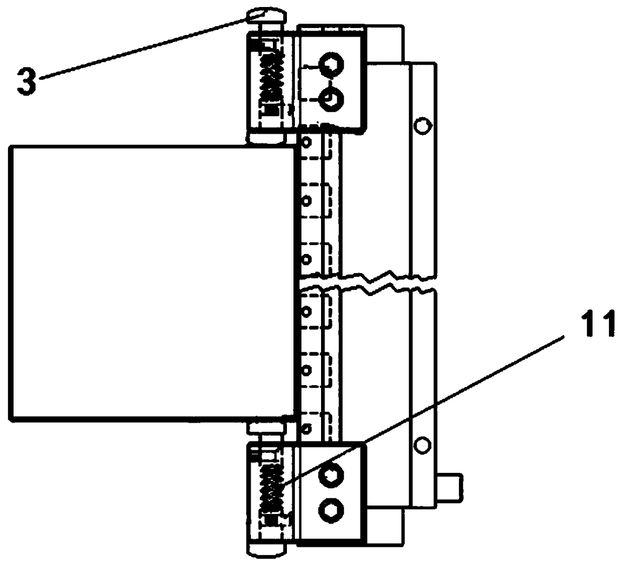 Feeding and positioning device of laser splicing and welding line