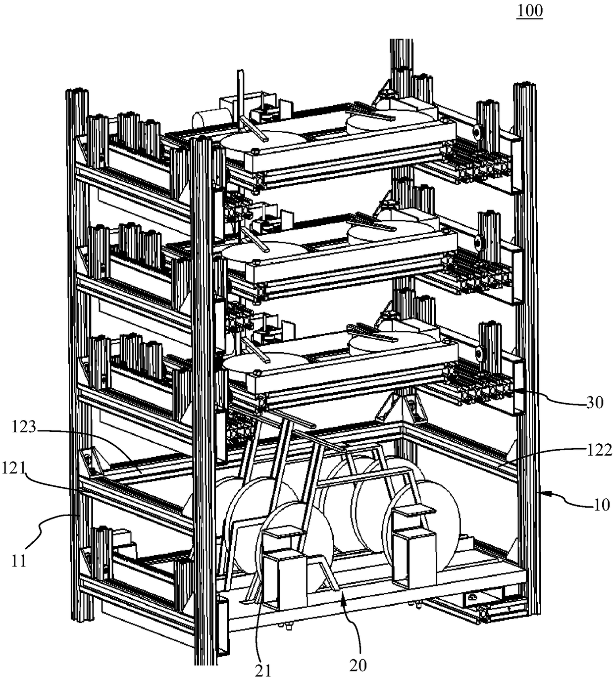 Bicycle three-dimensional parking and picking-up system