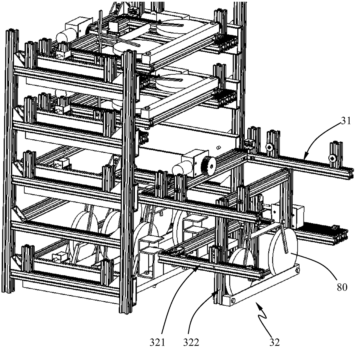 Bicycle three-dimensional parking and picking-up system