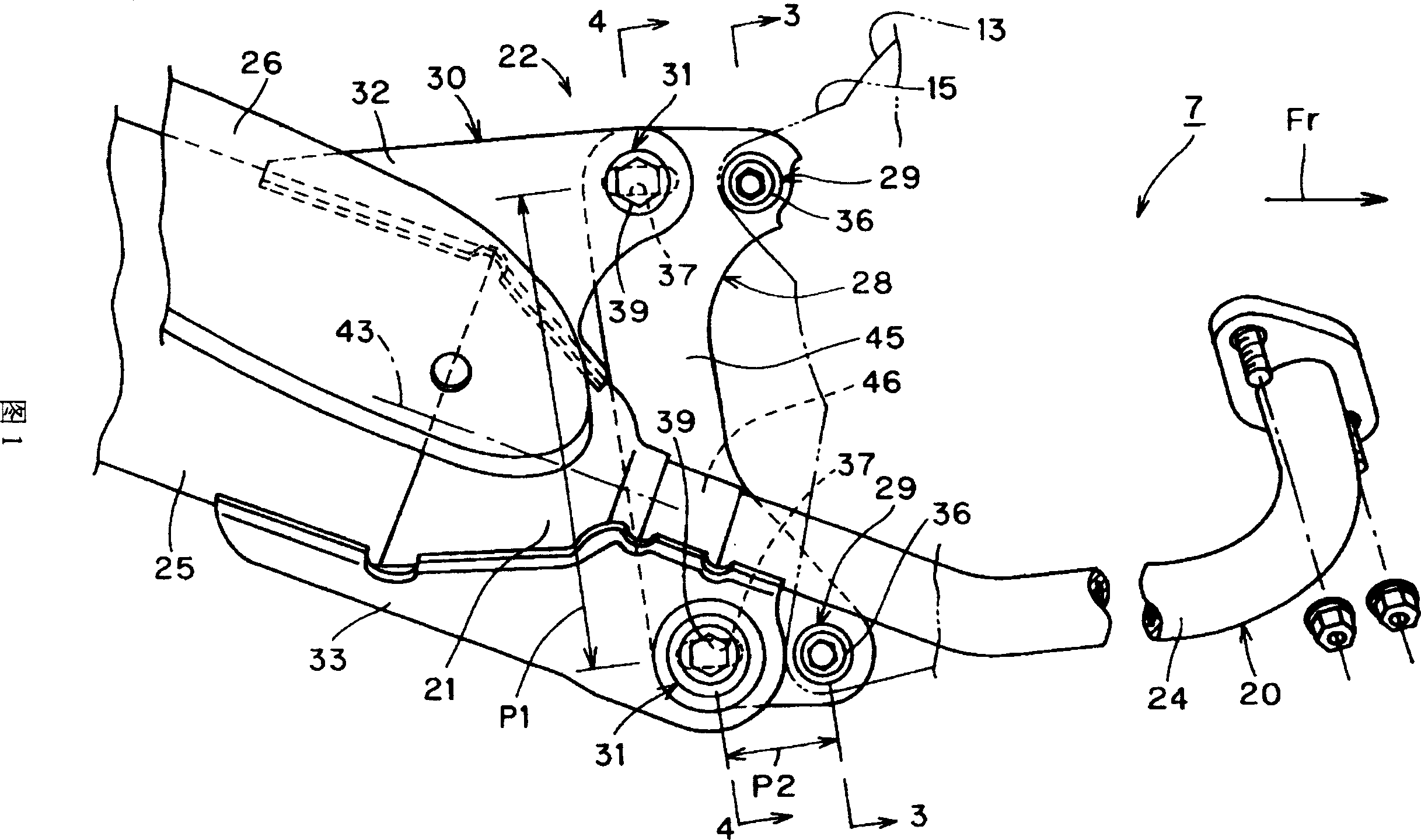 Power train for a motorcycle