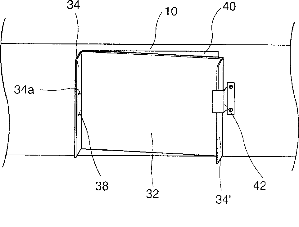 Structure for installing checking up door of ventilation system