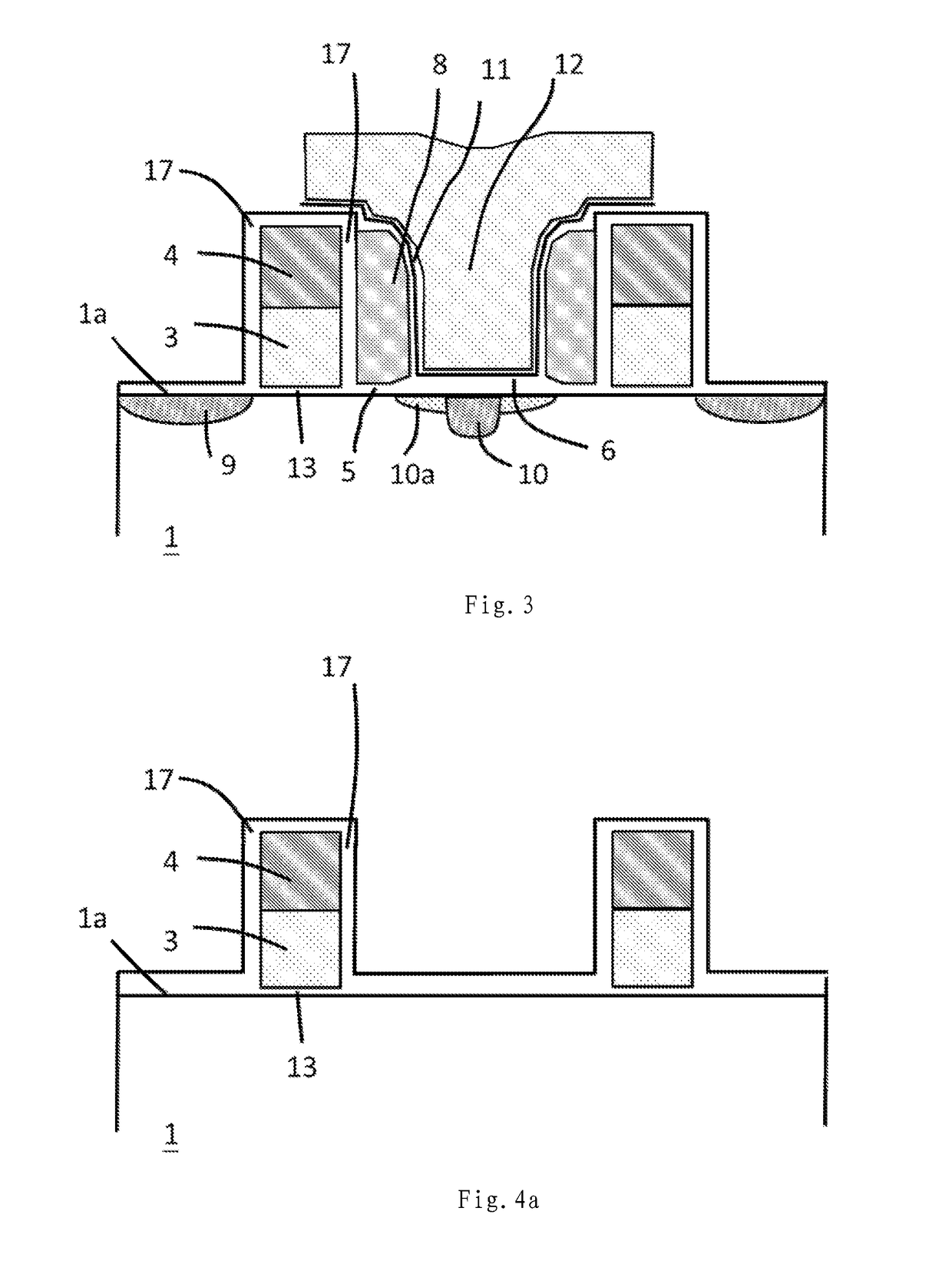 Low electric field source erasable non-volatile memory and methods for producing same