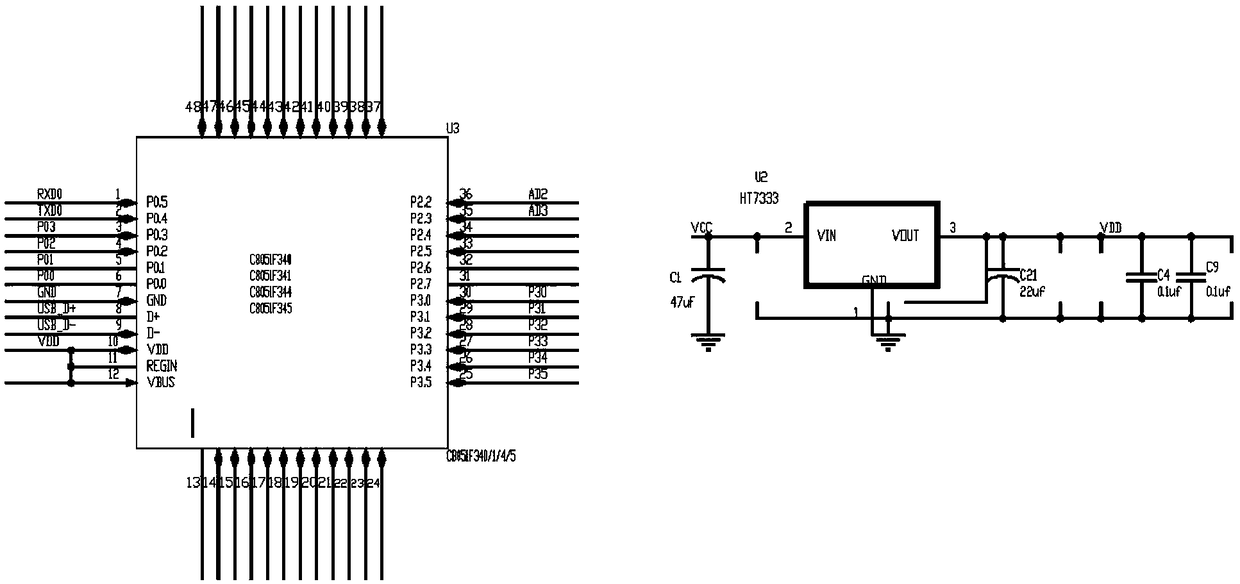 Main control module for programming teaching board