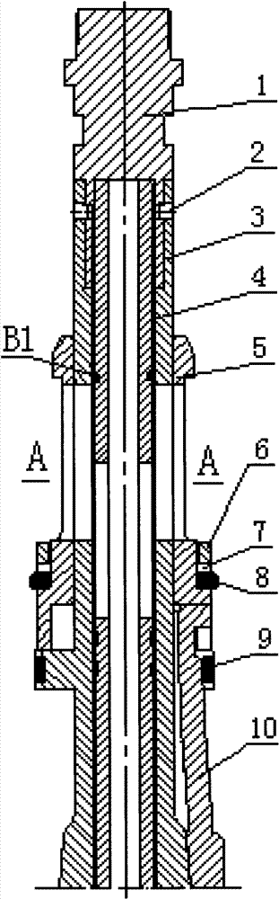 Anti-sand burying salvaging single-rubber barrel downhole choke