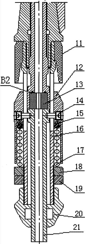 Anti-sand burying salvaging single-rubber barrel downhole choke