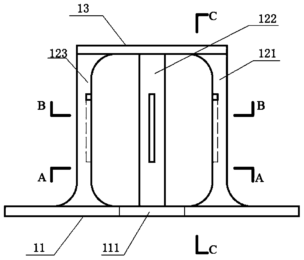 Acoustic emission sensor fixing device and using method thereof