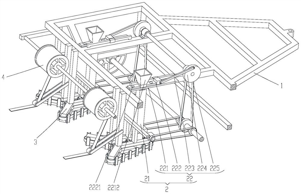 Sandy land pepper seedling transplanting and dropper laying device