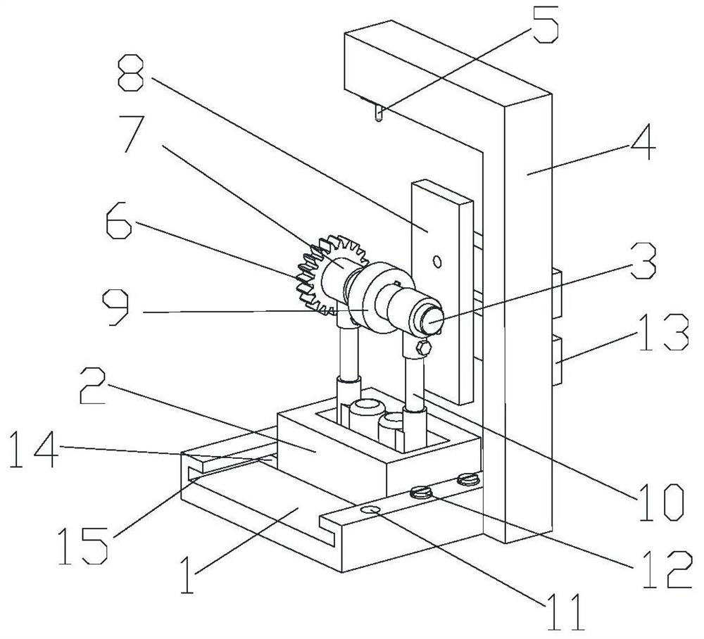 Device for achieving laser processing on surface of involute cylindrical gear