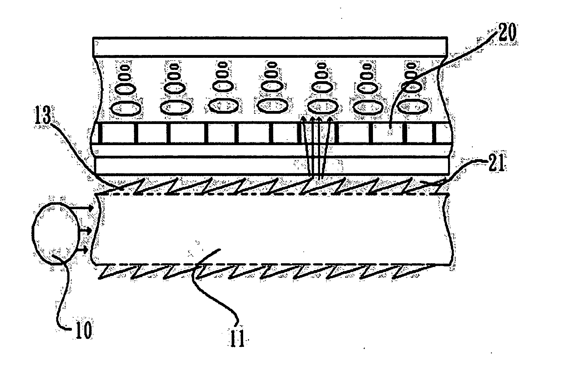 Resembling prismatic structure of light guide plate