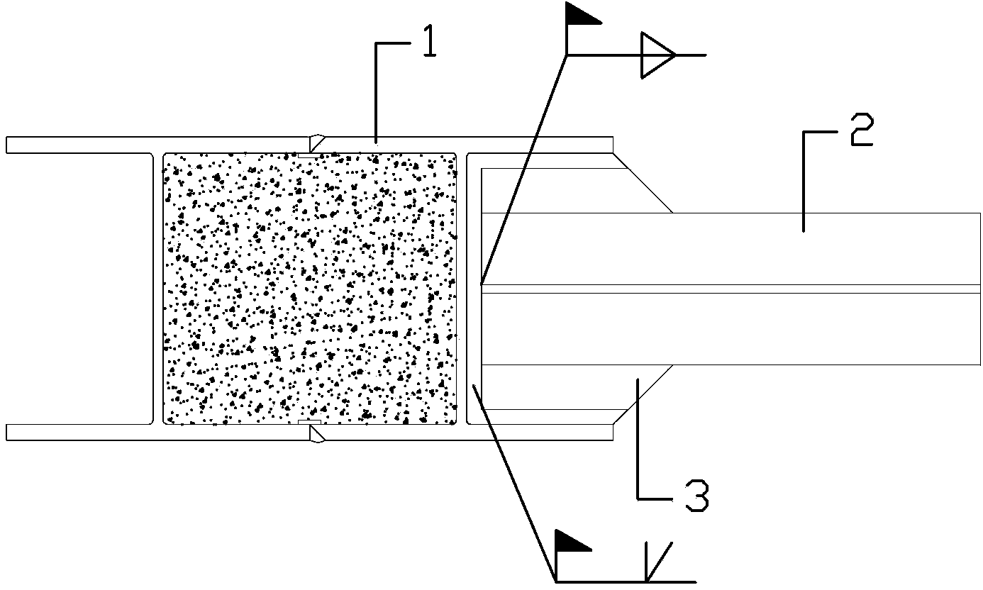 Rigid-connection node of combined steel-pipe concrete column and steel beam