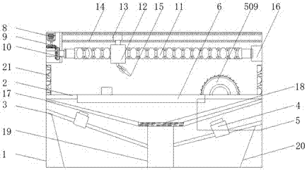 Equipment for automatically clearing scrap iron in metal door and window panel cutting