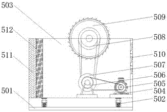 Equipment for automatically clearing scrap iron in metal door and window panel cutting