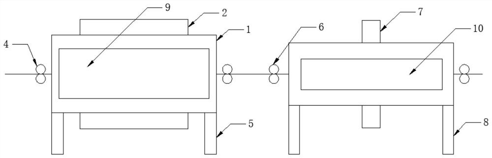 Drying device for advertising material cloth