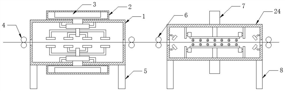 Drying device for advertising material cloth