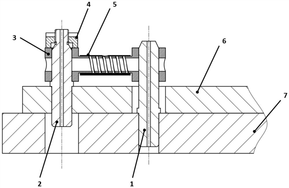 Combined positioning pin device and mounting method thereof