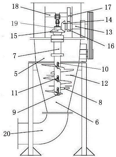 Pipeline transporting spiral crushing device for solid waste and household garbage