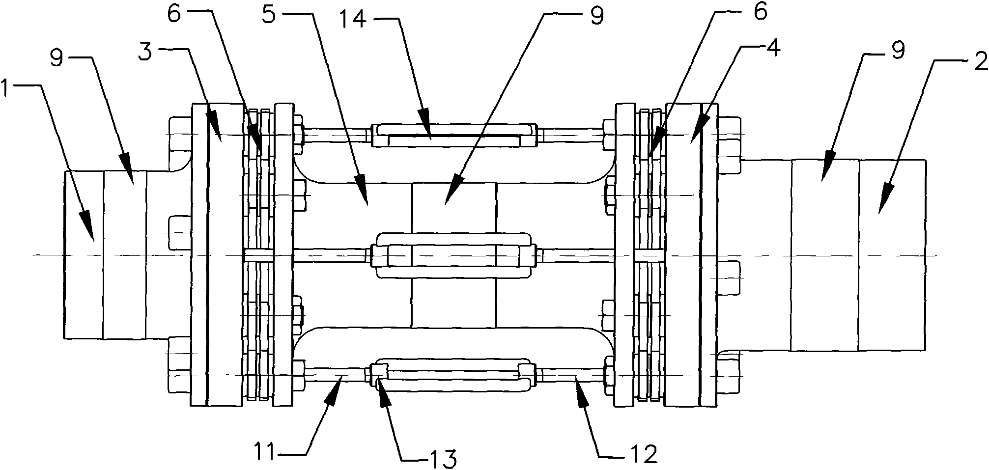 Actuation balance-free type large-torque flexible coupling