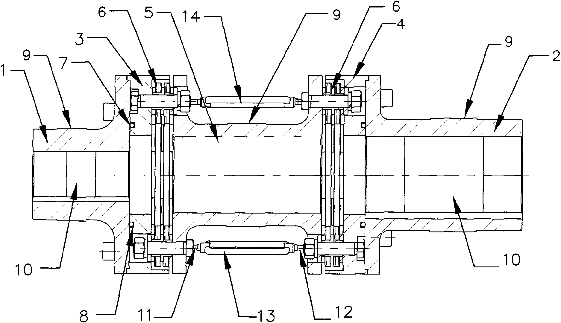 Actuation balance-free type large-torque flexible coupling