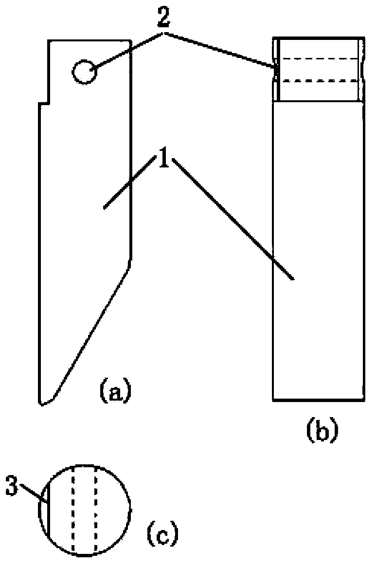 Electrode bending punch head with inclined plane structure and inclined plane type electrode bending method