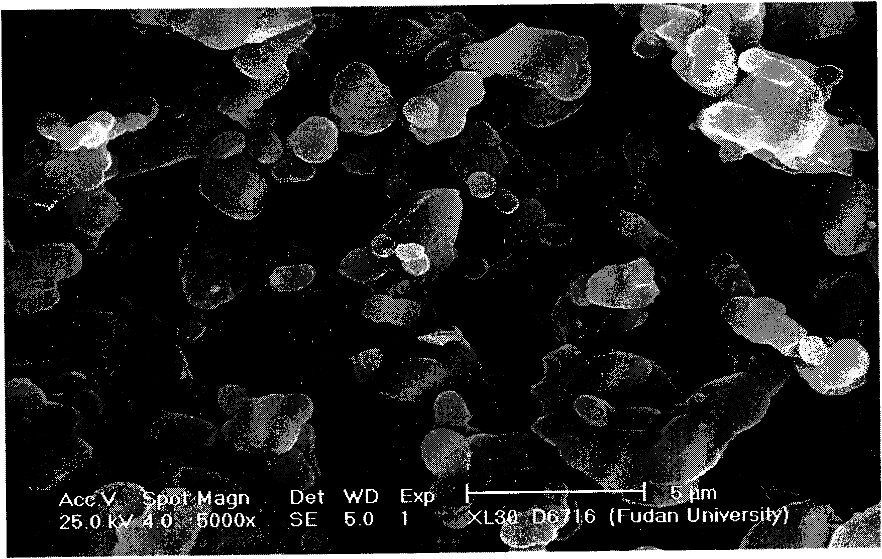 Method for improving electric conductivity of lithium iron phosphate battery anode material