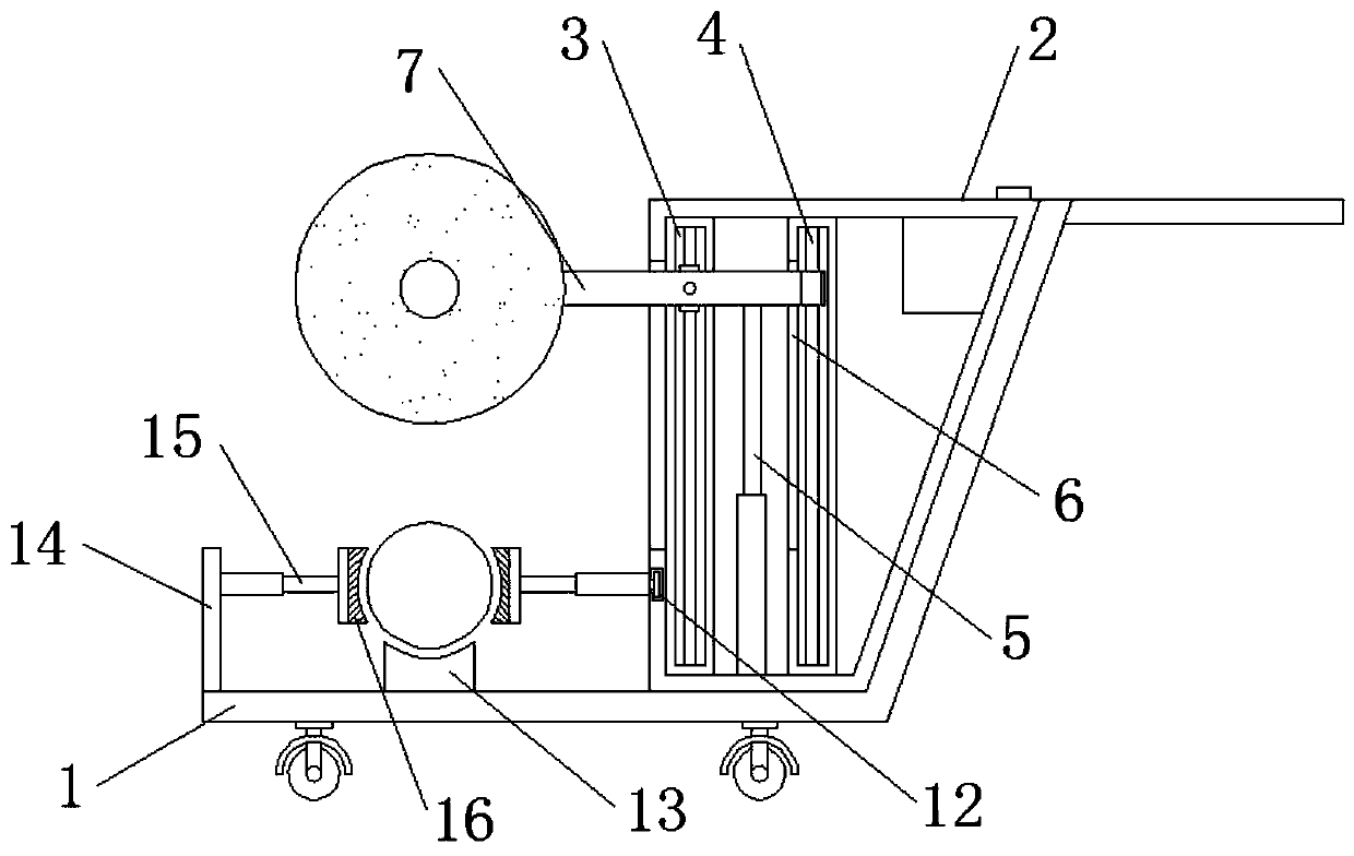 Movable plastic pipeline cutting device