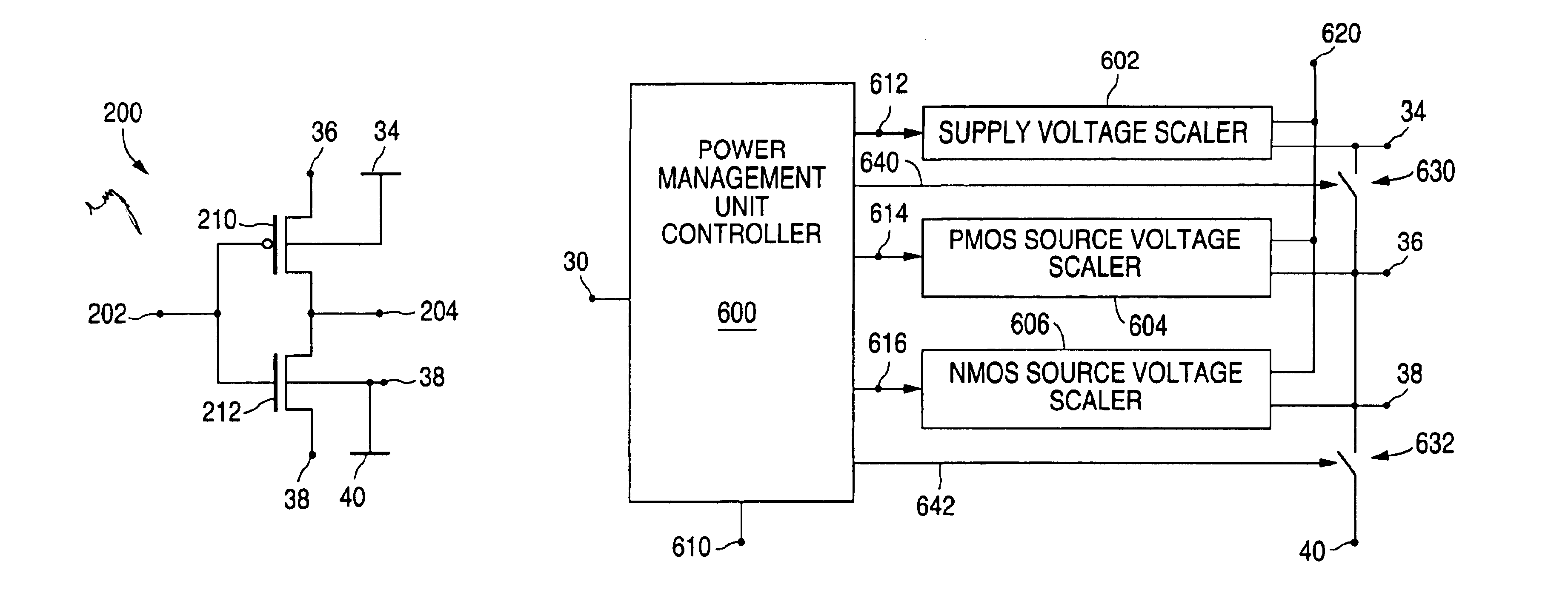 Method and system for reducing leakage current in integrated circuits using adaptively adjusted source voltages