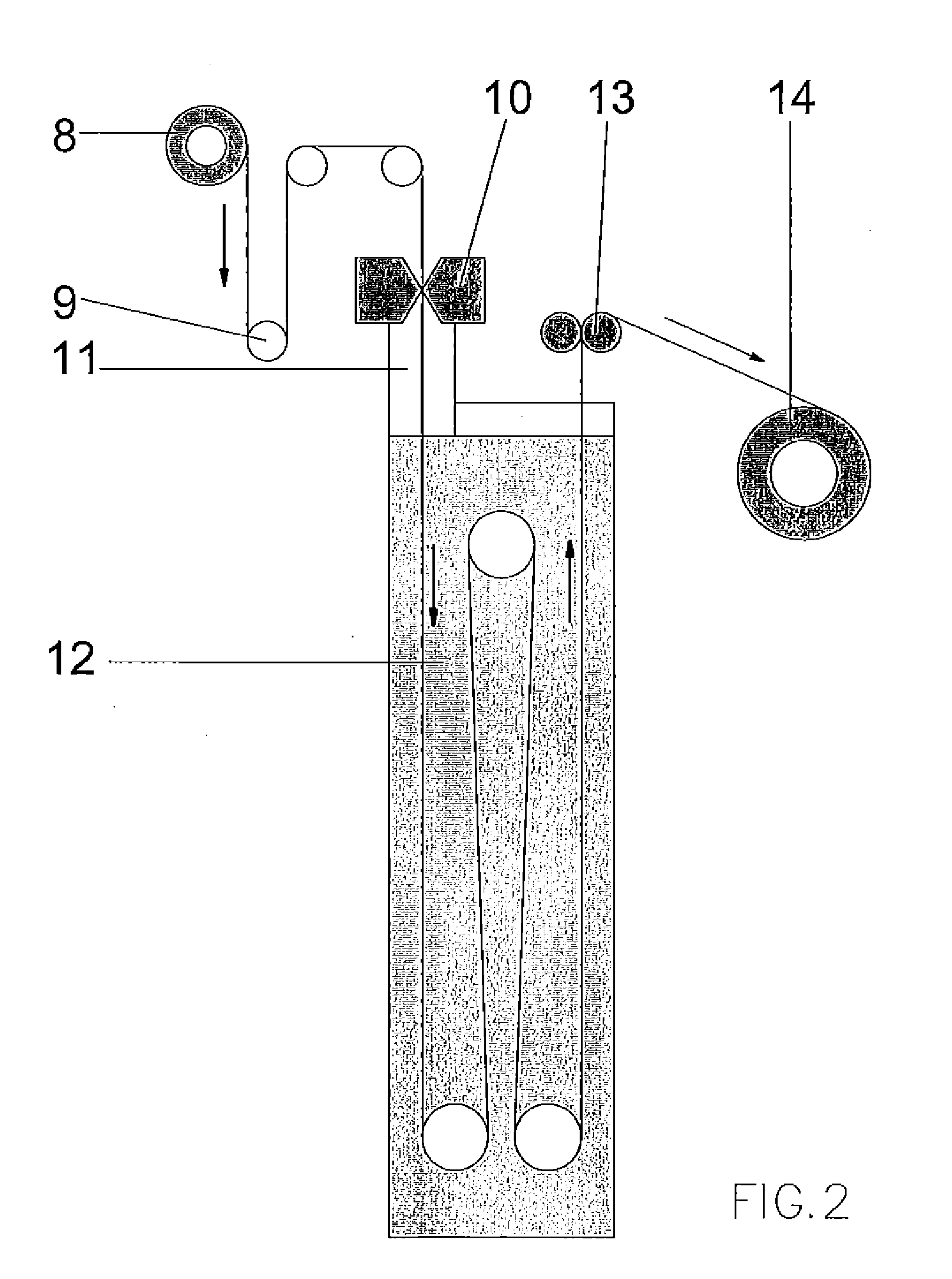 Process for producing an ion-permeable web-reinforced separator