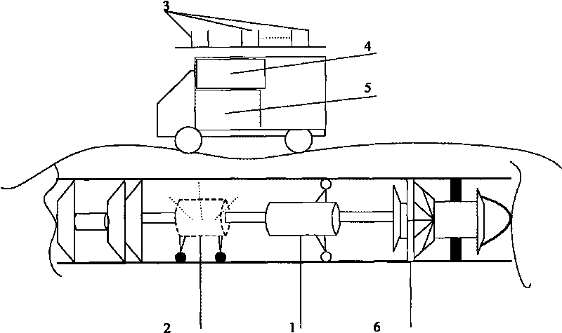 Method for transmitting very low frequency signal of oil-vapor pipe magnet leakage detector