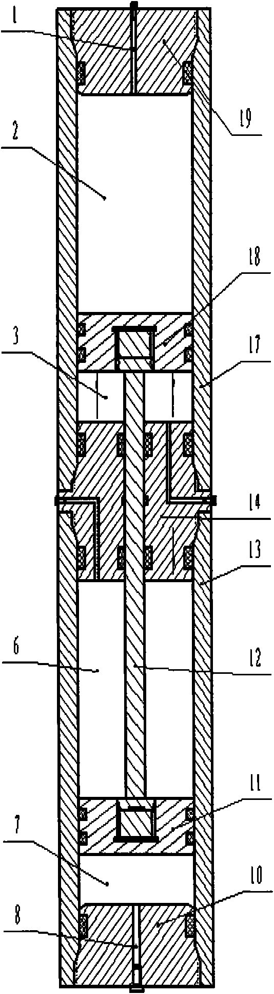 Piston-type deep sea water pressure compensation energy accumulator