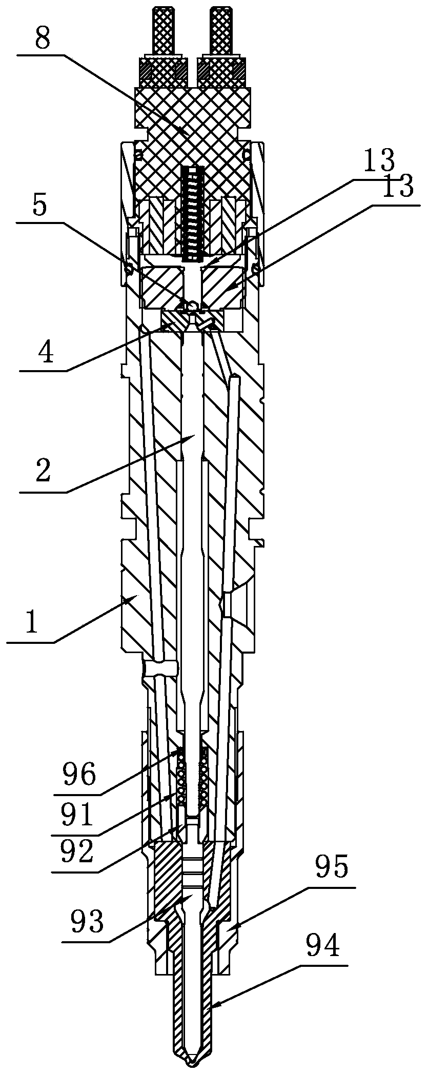 Valve stem coupled high-pressure common rail injector