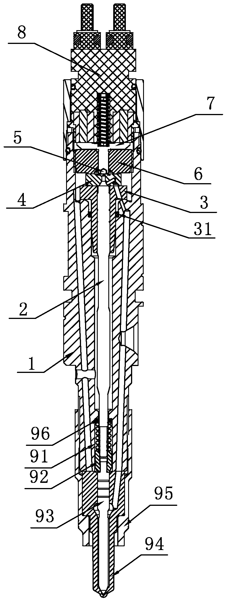 Valve stem coupled high-pressure common rail injector