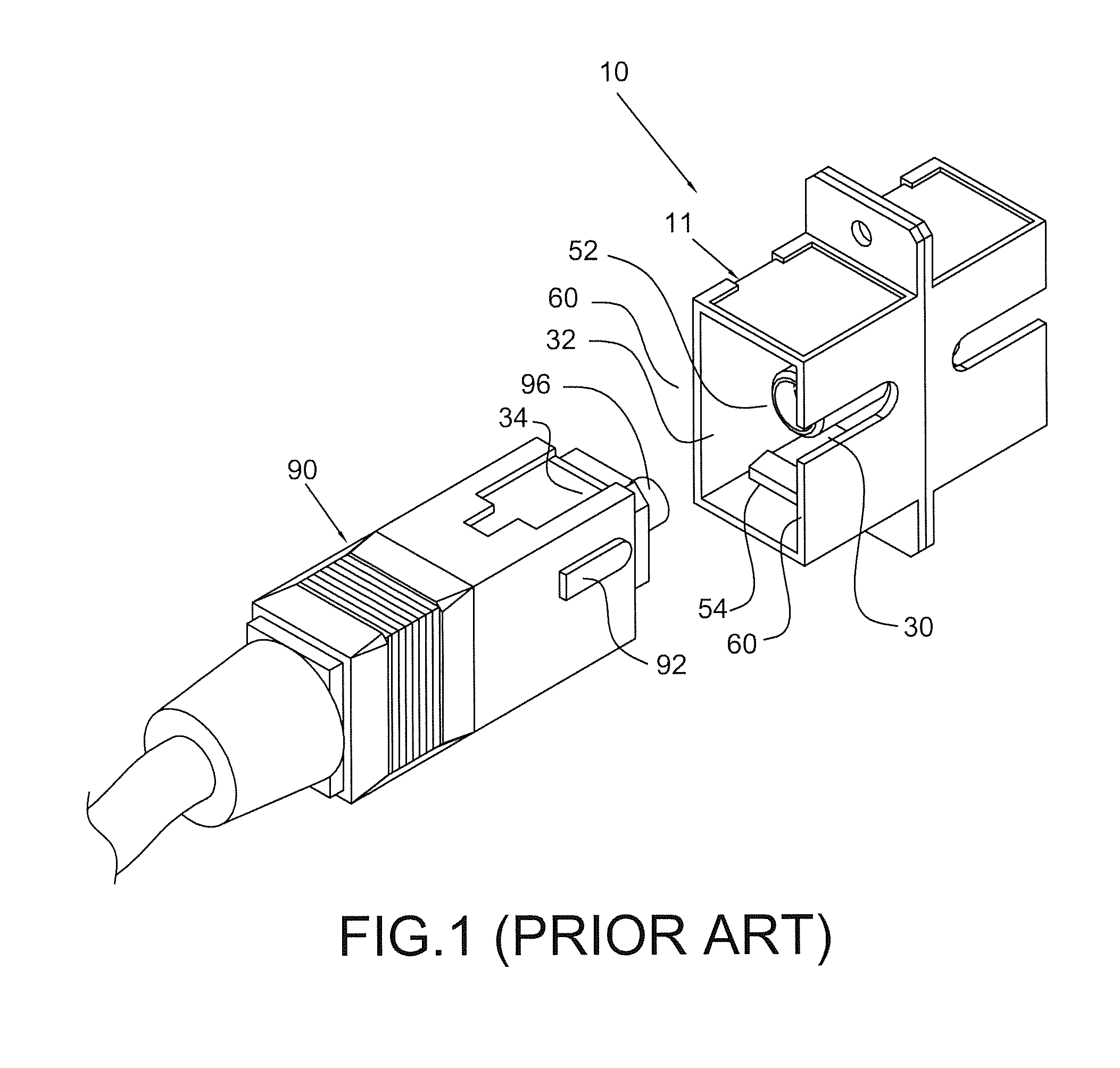 One-piece optical fiber adapter