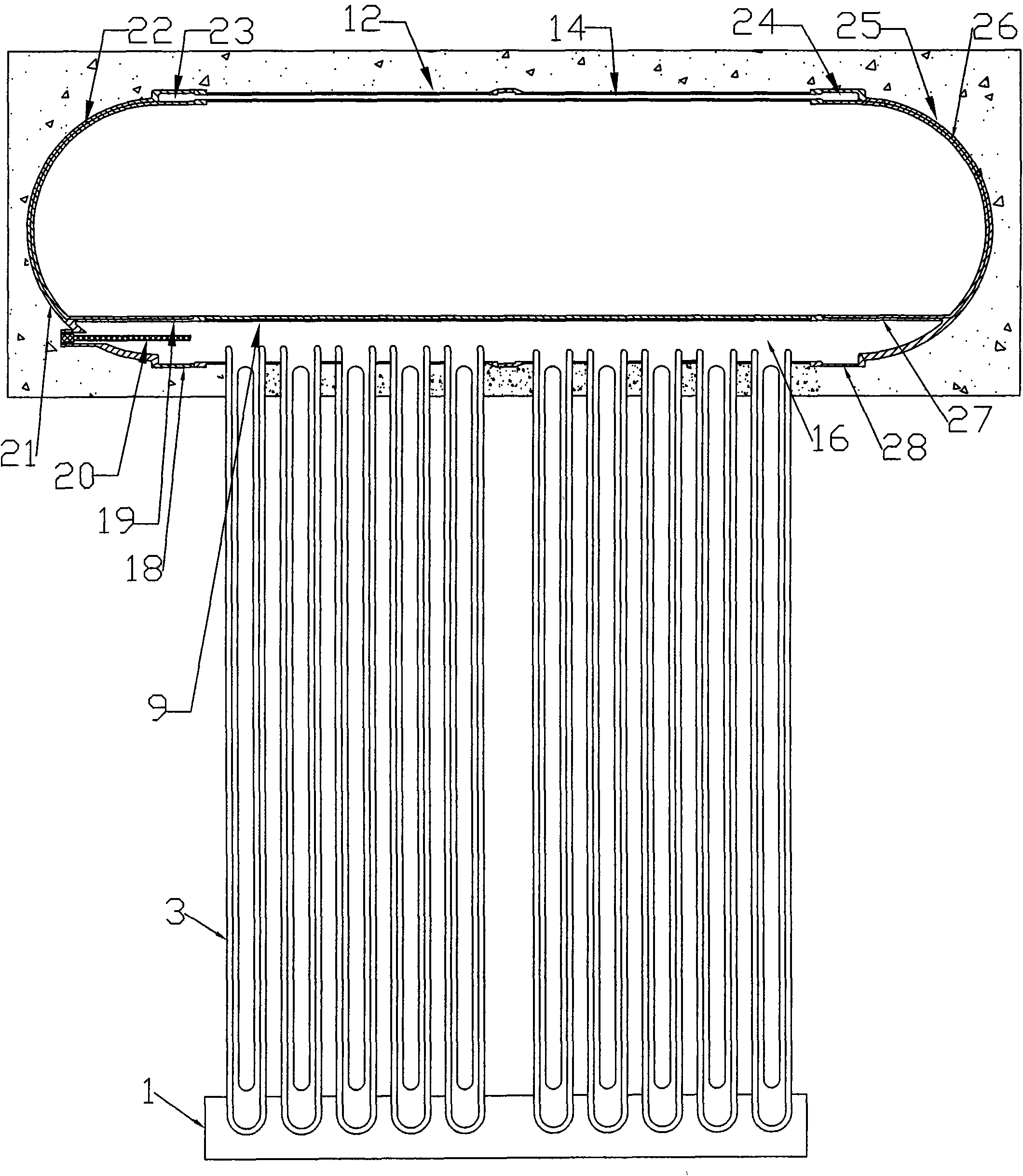 All-plastic straight pressure-bearing double-cycle solar water heater