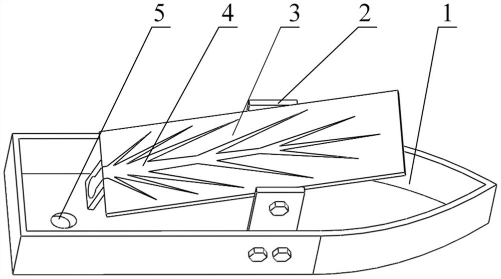 A kind of unpowered self-propelled micro-boat for collecting water droplets