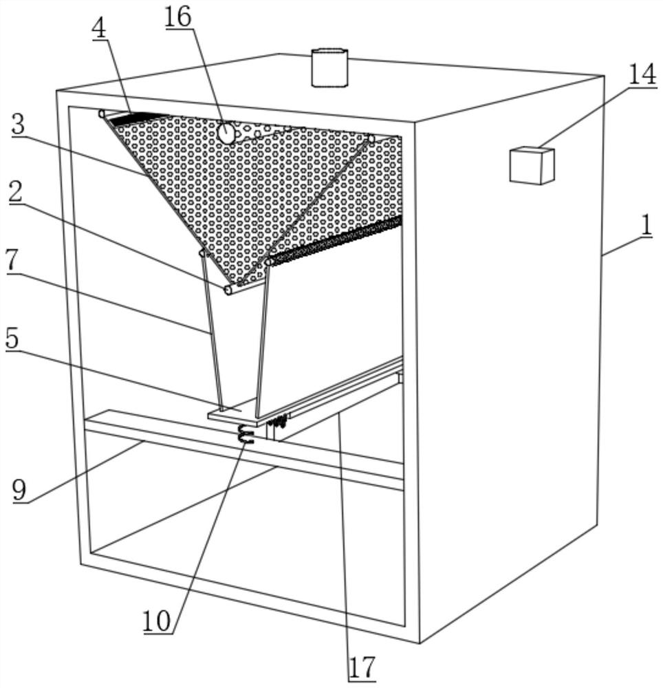 Pressure change capacity expansion self-cleaning type efficient waste gas filtering device