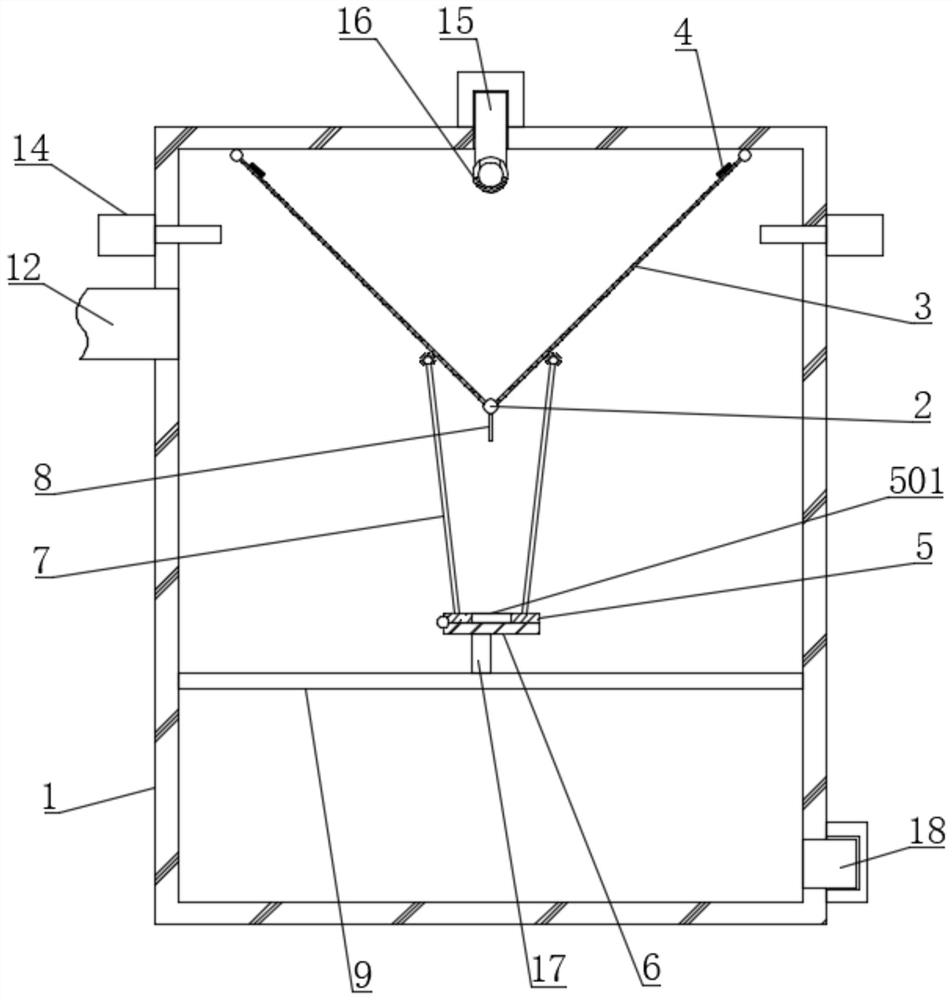 Pressure change capacity expansion self-cleaning type efficient waste gas filtering device