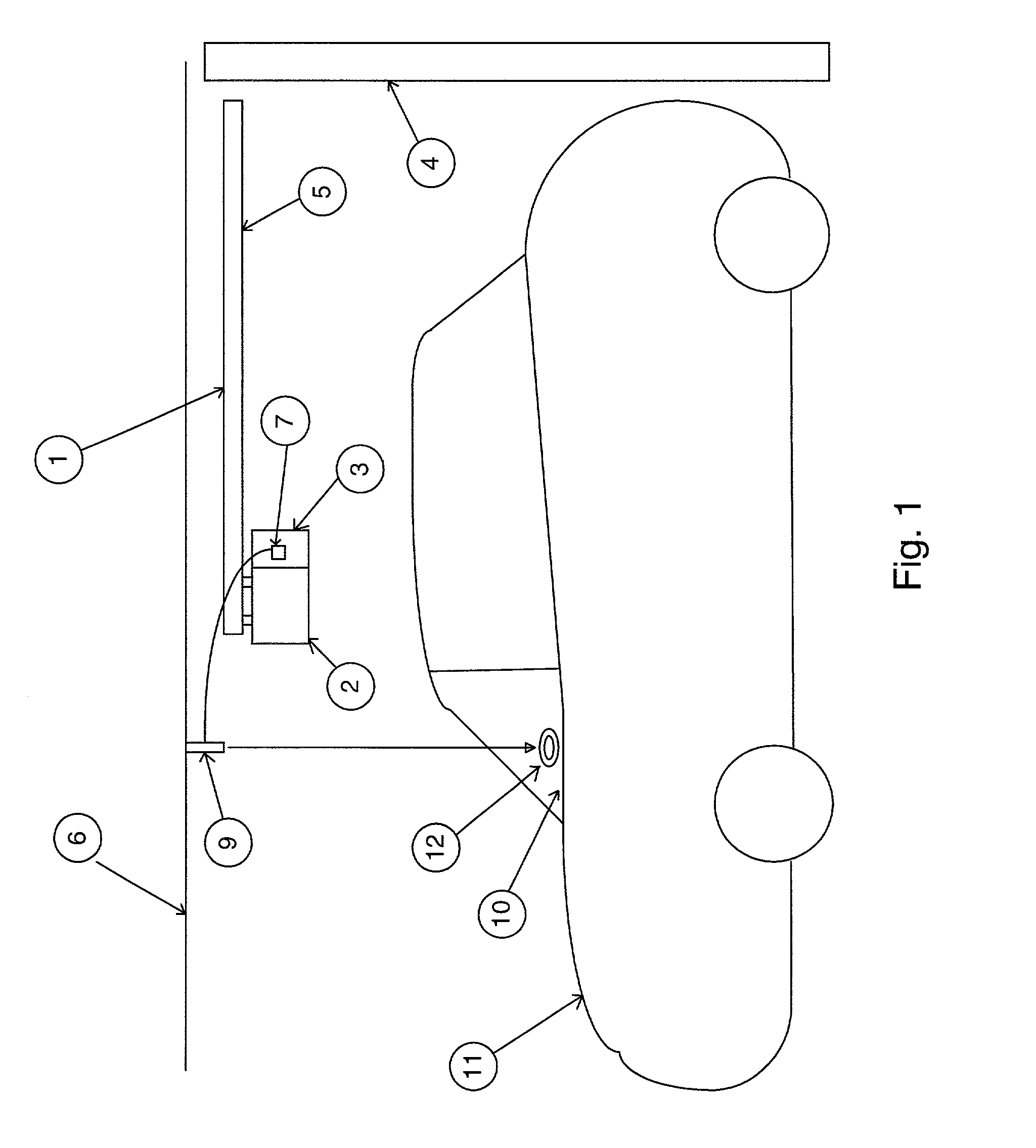 Light activated optical parking guide