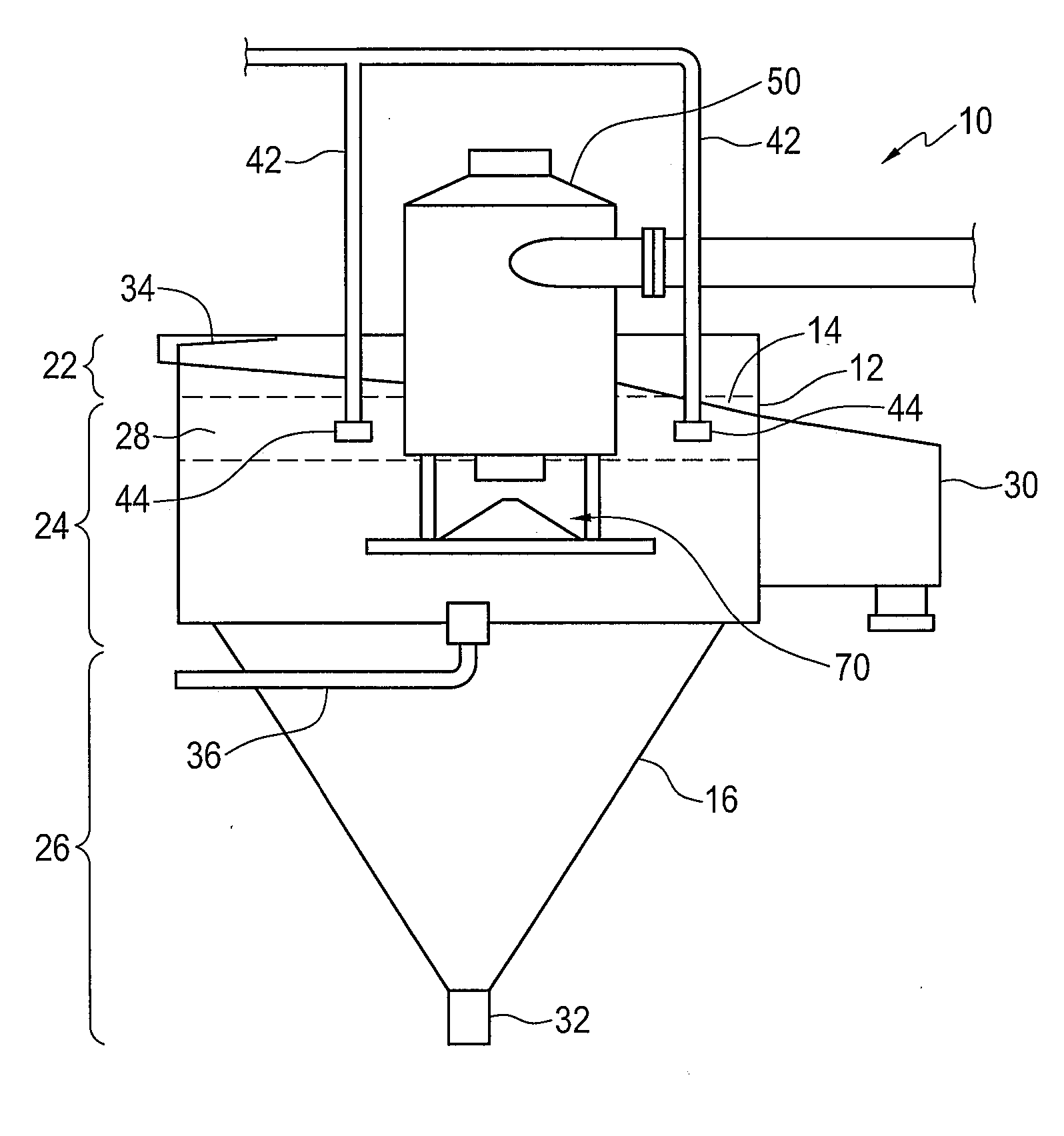 Feedwell for a gravity separation vessel